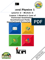 GeneralPhysics1 - Q2 - Mod2Lesson1Newton's Law of Universal Gravitation, Gravitational Field, and Gravitational Potential Energy