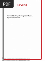 Actividad 16. Proyecto Integrador Mayahii. Equilibrio de Mercado PDF