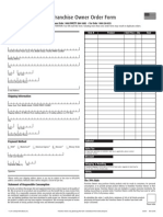 Unicity Franchise Order Form