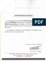 Attestation de Travail