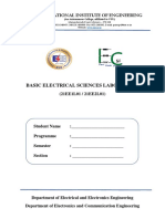 BESL - Electrical Experiments Lab Manual - 2021-22