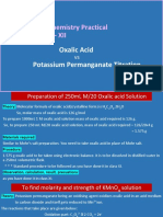 Chemistry Practical Class - XII: Oxalic Acid Potassium Permanganate Titration