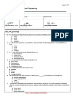 Quiz # 2: Bachelor of Science in Marine Engineering