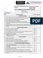 Camera InstallationChecklist