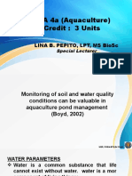(Aquaculture) Monitoring of Soil and Water Quality