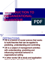 Unit I Introduction To Organizational Behaviour