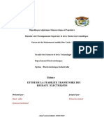 Etude de La Stabilite Transitoire Des Reseaux Electriques