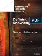 Defining Knowledge