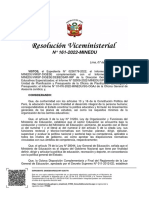 Resolucion Vice Ministerial 00161 2022 Minedu PDF