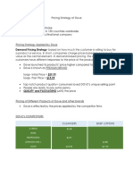 Pricing Strategy of Dove Summary 