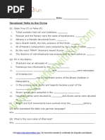 Devotional Paths To The Divine Worksheet 1