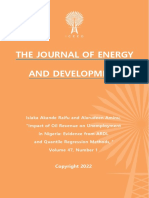 "Impact of Oil Revenue On Unemployment in Nigeria: Evidence From ARDL and Quantile Regression Methods" by Isiaka Akande Raifu and Alarudeen Aminu