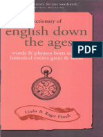 Dictionary of English Down The Ages Words and Phrases Born Out of Historical Events Great and Small