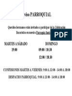 Aviso PARROQUIAL