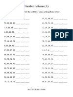 Secuencia Números (Number Patterns)