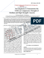 Experimental Investigations To Demonstrate The Influence of GGBS On Compressive Strength of Medium and High Strength Concrete