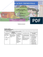 Planificacion Trimestral: Área Socio - Afectivo Sub-Área: Identidad Personal Objetivo de Aprendizaje