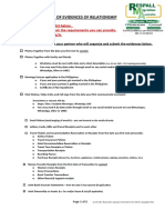 Visitor's Visa - LIST OF EVIDENCES OF RELATIONSHIP