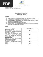 Math 1 Performance Task 2.2 2.3