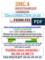 °smc4 TD Thermodynamique Chimique Fsdm-Fes 19-20