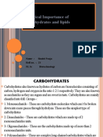 Biological Importance of Carbohydrates and Lipids