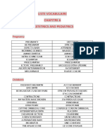 Vocabulaire Chapitre 6 Obstétrique Et Pédiatrie