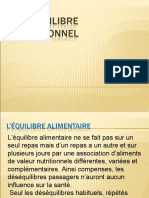 Déséquilibre Nutritionnel