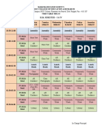 Sem1 & 4 - Timetable