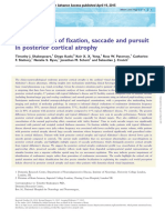 Abnormalities of Fixation Saccade and Pursuit in Posterior Cortical Atropy