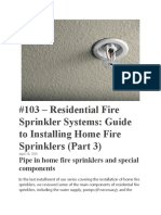 103 - Residential Fire Sprinkler Systems