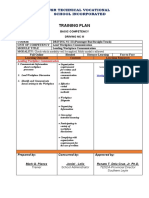 Training Plan Driving NC Iii