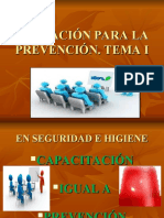 Tema I.educacion para La Prevención. Actualización 2018