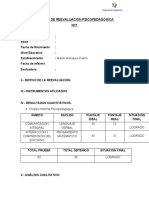 Informe de Reevaluación Psicopedagógica