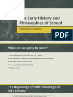 The Early History and Philosophies of School