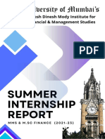 Summer Internship Report