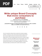 Write Brand Concepts That Move Consumers To Purchase