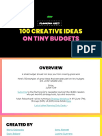 100 Ideas On Tiny Budgets