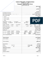 Fillable Afghan Passport Application in Norway Form