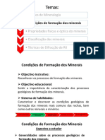 Condições de Formação Dos Minerais