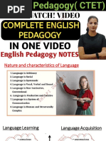 Complete English Pedagogy For CTET Notes