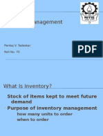 Inventory Management 21 Pankaj