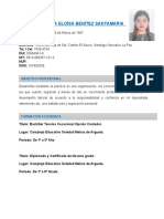 Curriculum Vitae de Erika Eloísa Benítez Santamaria