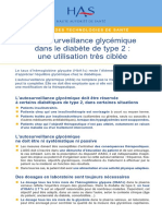 Autosurveillance Glycemique Diabete Type 2 Fiche de Bon Usage