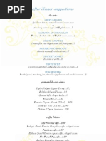 Dessert Menu