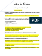 Roteiro de Estudos - Análises de Alimentos