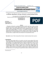 An Efficient Algorithm For Solving A Stochastic Location-Routing Problem