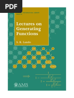 Lectures On Generating Functions (Sergei K. Lando)