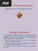 Fundamentals of Programming in Java