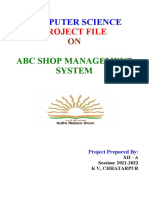 ABC Shop Mangement System