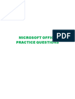 Microsoft Office Practical Questions